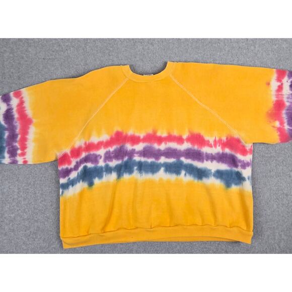 ISMBS Sweatshirt Size Medium Yellow Tie Dye I Stole My Boyfriend's Shirt Tultex - Picture 2 of 16